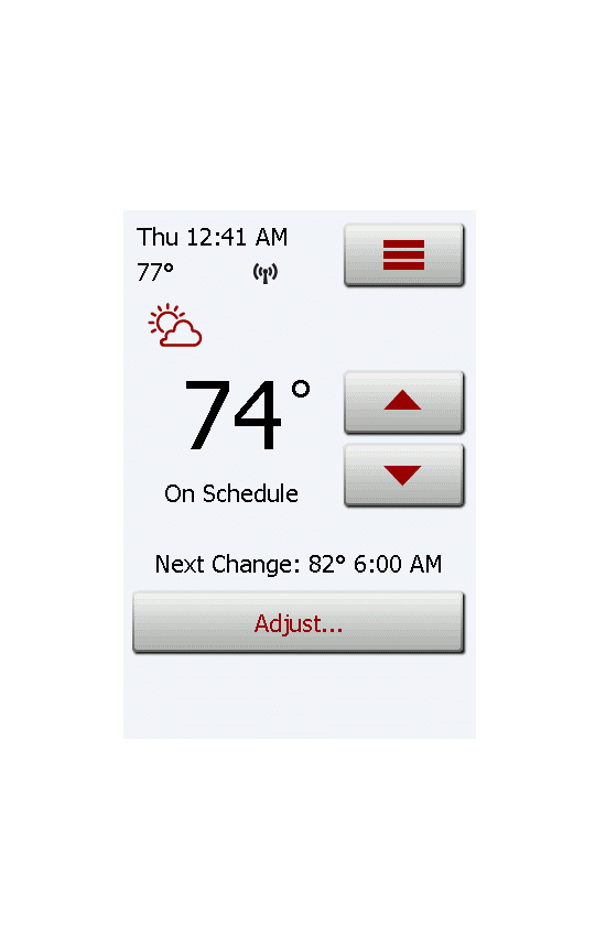 Thermostat display