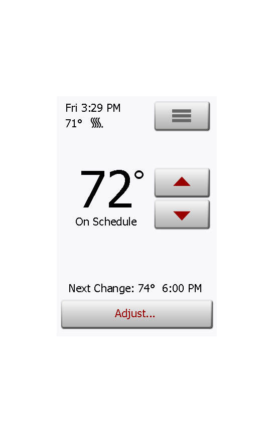 Thermostat display